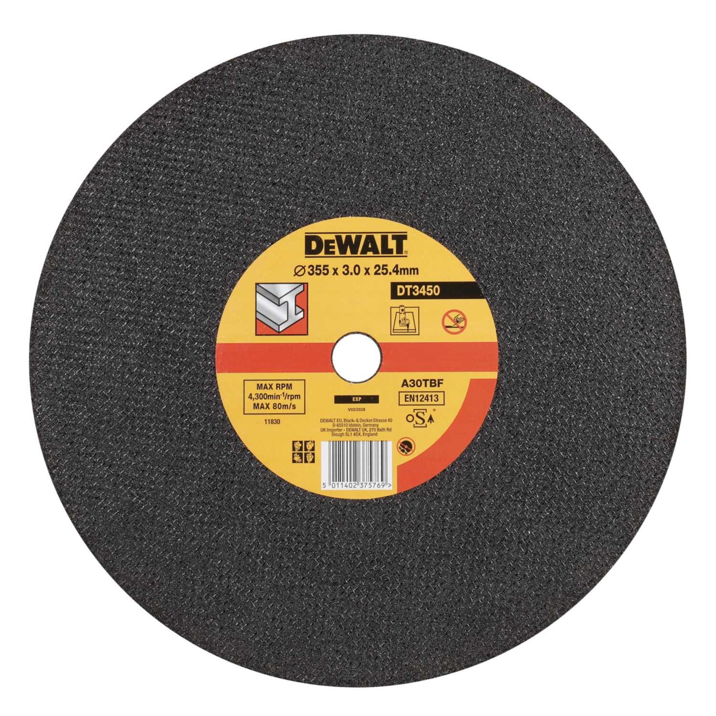 DeWALT DT3450-QZ 355mm Chopsaw Cutting Disc