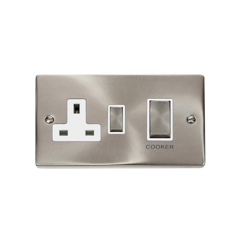 CLICK VPSC504WH CKR SWITCH & SOCKET CHROME