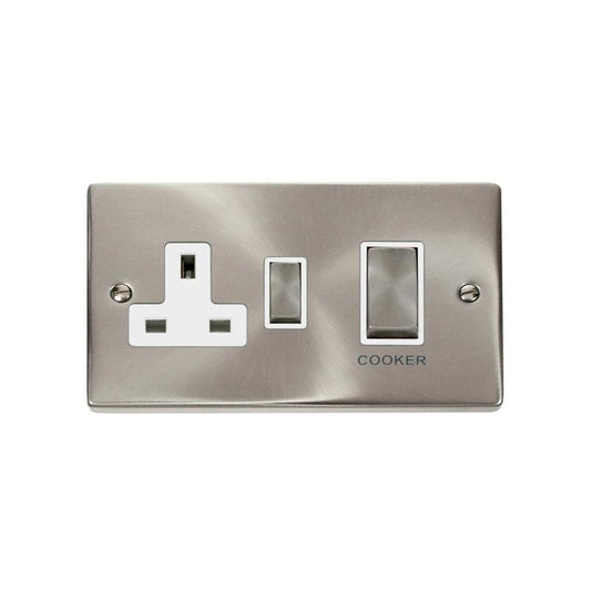 CLICK VPSC504WH CKR SWITCH & SOCKET CHROME