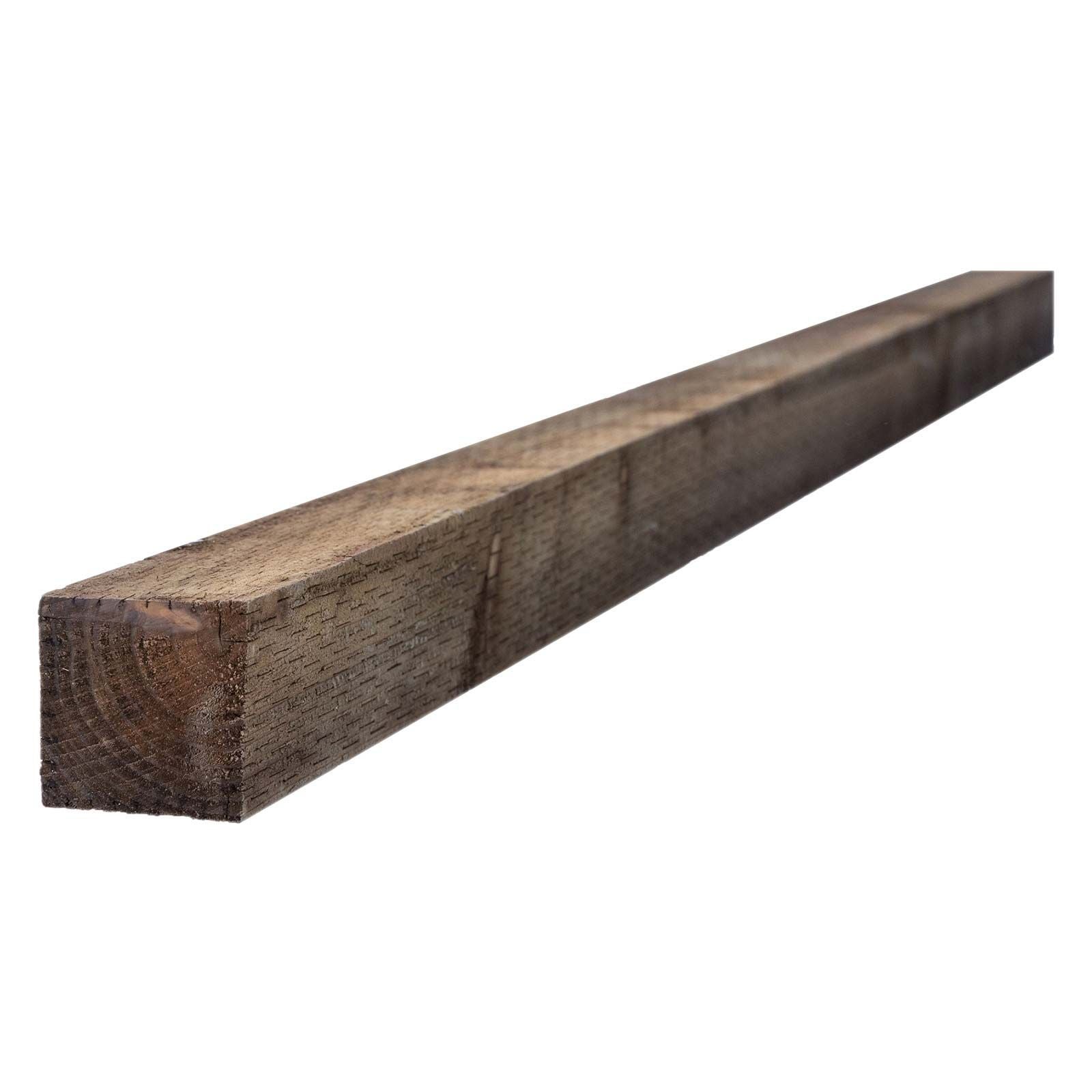 BSW 100 x 100mm x 1.5m SAWN UC4 BROWN TREATED INCISED POST FSC