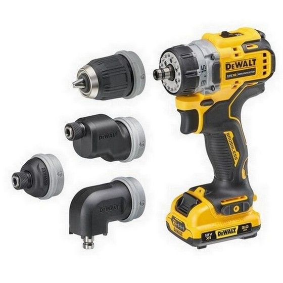 DeWalt 12V Brushless 4 Head Drill Driver 2 x 3Ah Li-ion Batteries | DCD703L2T