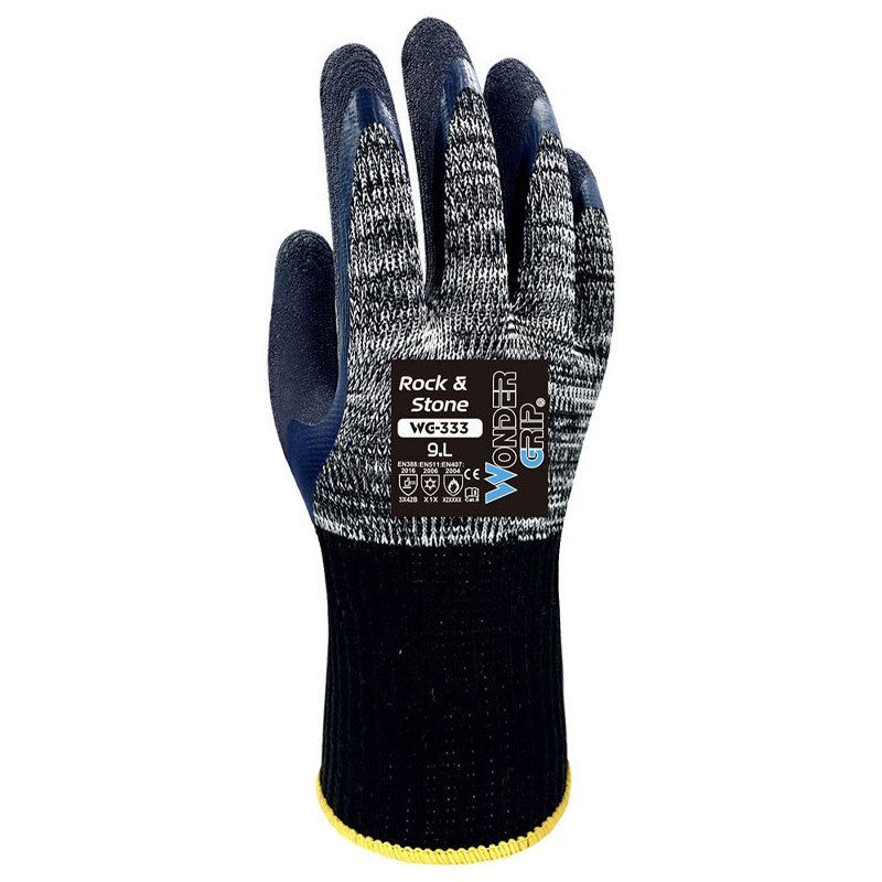 WONDER GRIP ROCK&STONE LATEX PALM THERMAL GLOVES EXTRA LARGE WG333101