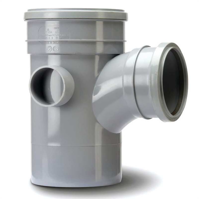 POLYPIPE UNEQ BRANCH 160 x 110mm 92.5deg ST604 ST604G GREY