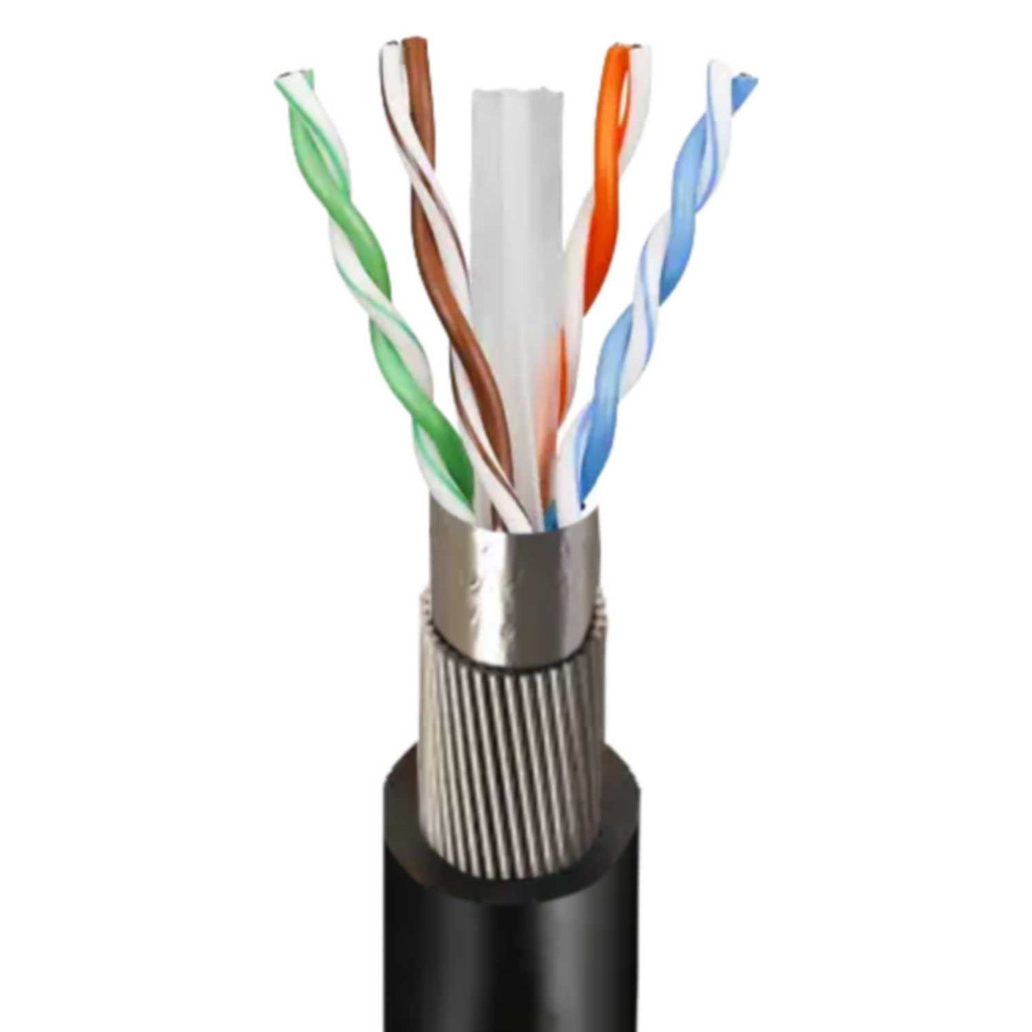 Securi-Flex CAT6 Unshielded Twisted Pair UTP SWA Cable Black (Cut Length Sold By The Metre)