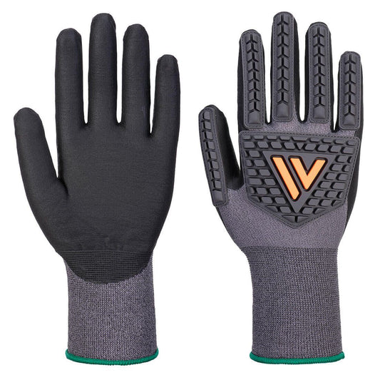 Grip 15 Nitrile Impact Glove, L, R, Black