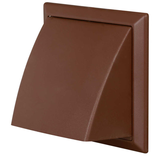 Domus Ventilation 100mm 4" Cowled Outlet with Damper Brown
