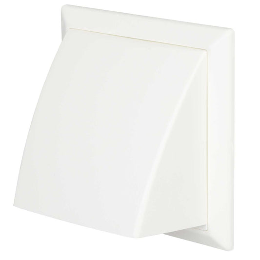 Domus Ventilation 100mm 4" Cowled Outlet with Damper White