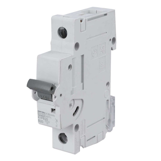 Dorman Smith 20A Single Pole 10kA B Curve MCB