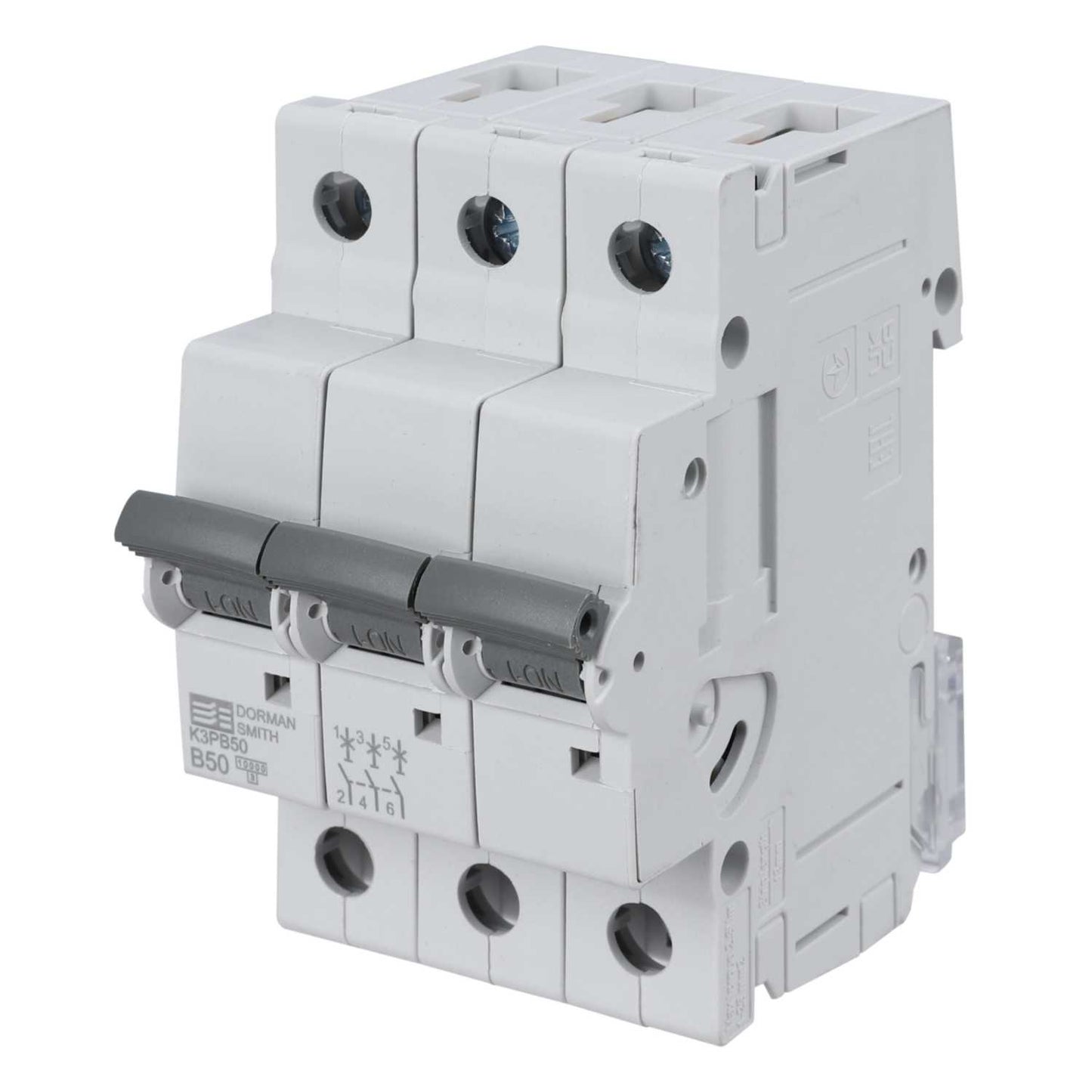 Dorman Smith 50A Triple Pole 10kA B Curve MCB