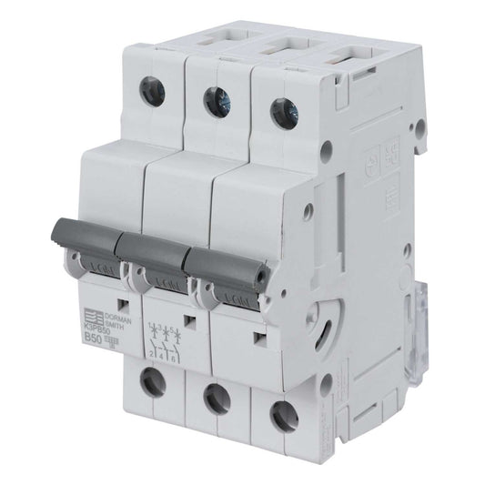 Dorman Smith 50A Triple Pole 10kA B Curve MCB