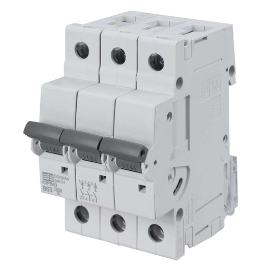 Dorman Smith 63A Triple Pole 10kA B Curve MCB