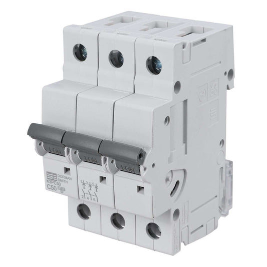 Dorman Smith 50A Triple Pole 10kA C Curve MCB