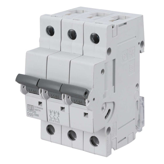 Dorman Smith 20A Triple Pole 10kA D Curve MCB