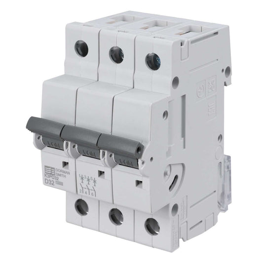 Dorman Smith 32A Triple Pole 10kA D Curve MCB