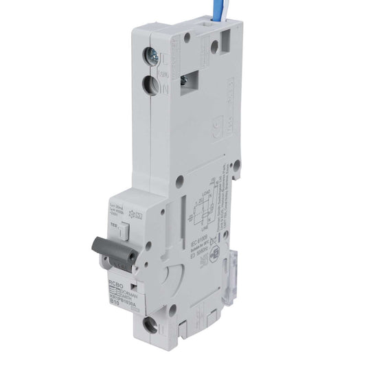 Dorman Smith Loadlimiter 10A Single Pole 1 Module B Curve 10kA 30mA Type A Rcbo