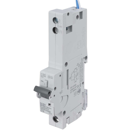 Dorman Smith Loadlimiter 16A Single Pole 1 Module C Curve 10kA 30mA Type A Rcbo