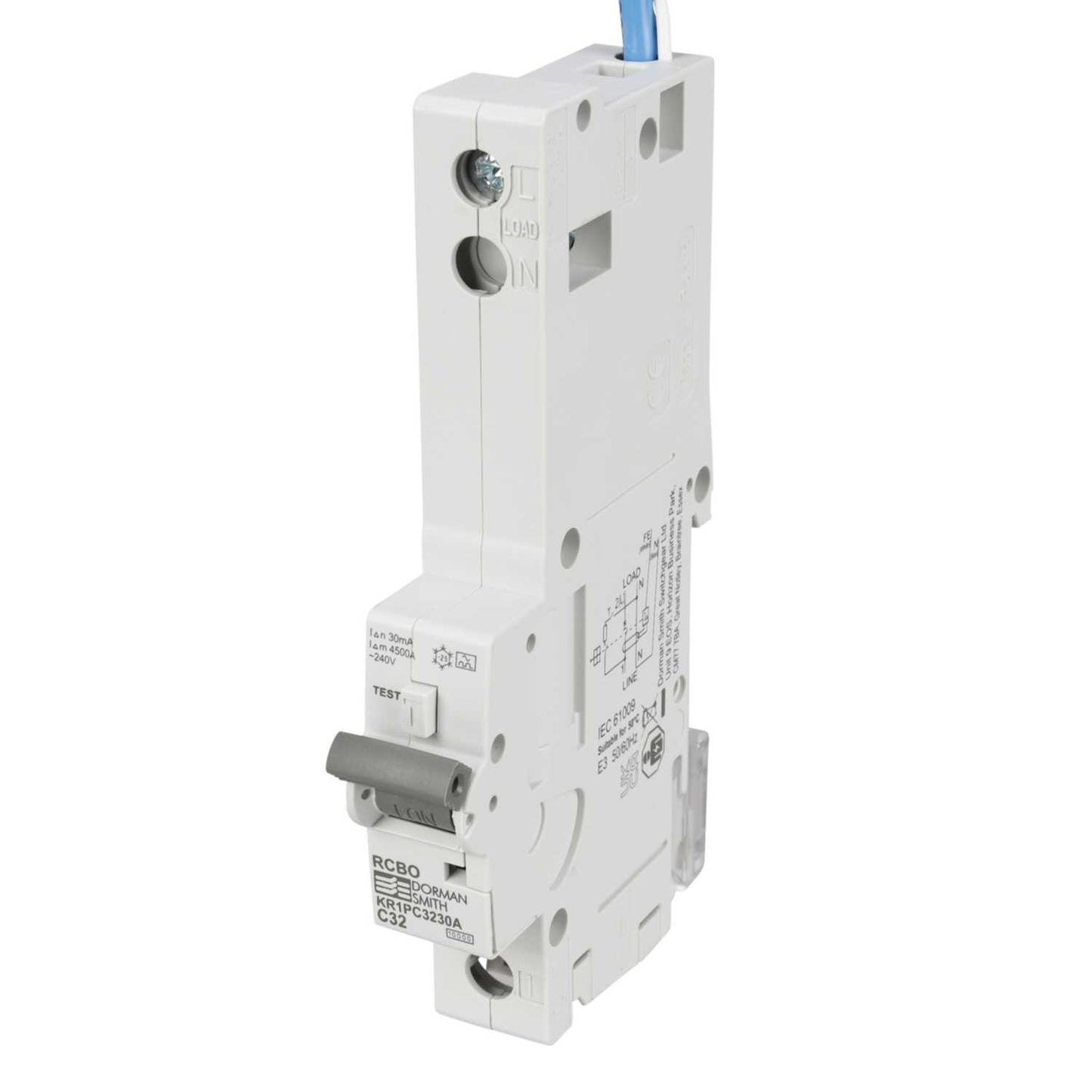 Dorman Smith Loadlimiter 32A Single Pole 1 Module C Curve 10kA 30mA Type A Rcbo