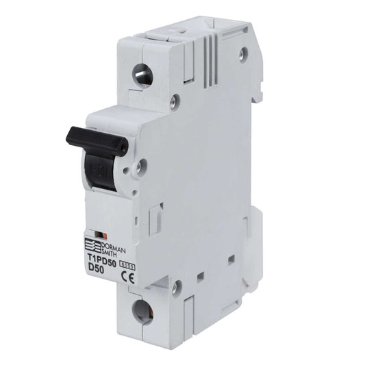 Dorman Smith 50A Single Pole 6kA / 10kA Type D MCB