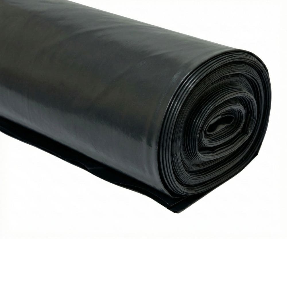 500mu (2000G) Black Polythene Damp Proof Membrane (DPM) 4m x 12.5m (50m2/Roll)