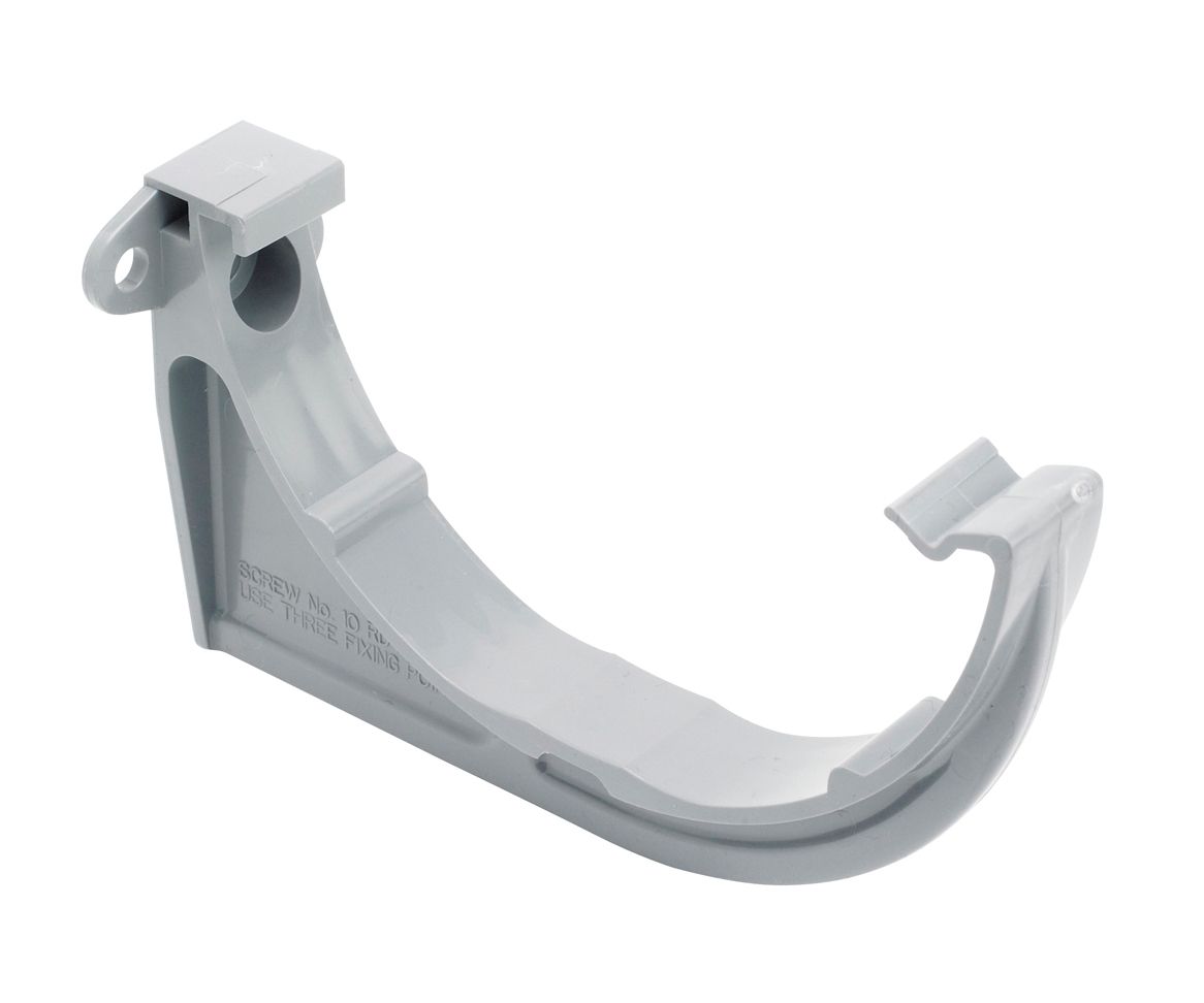 OSMA 0T019 ROUND PVCU GUTTER SUPPORT BRACKET 112mm 0T019G GREY