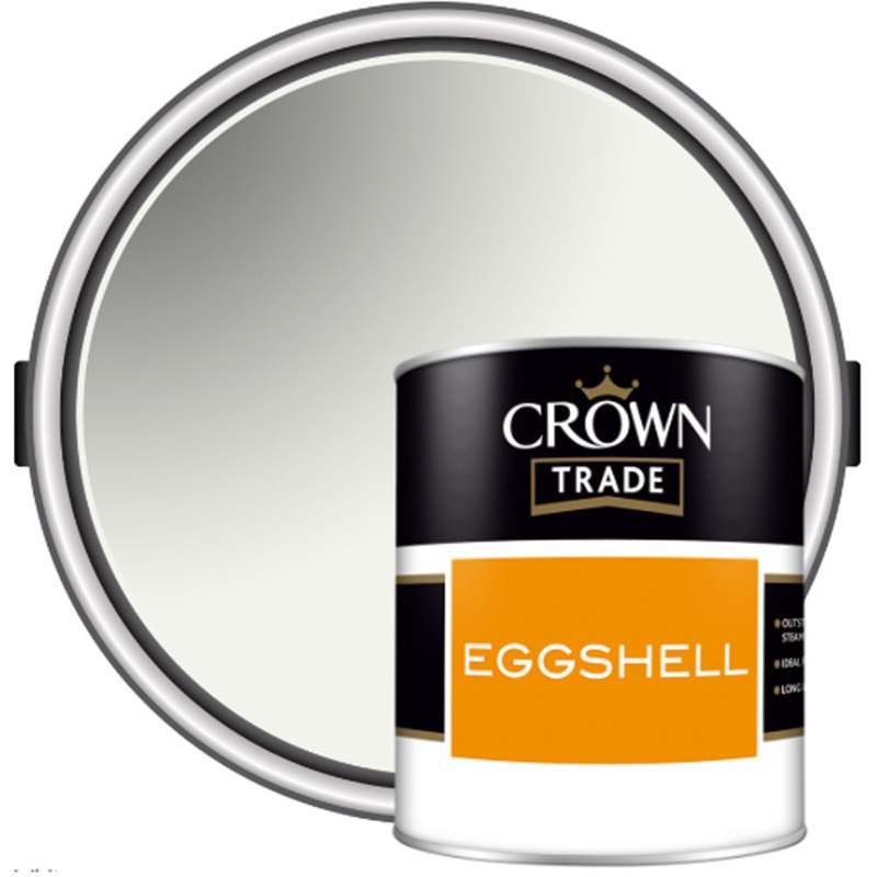 CROWN TRADE EGGSHELL 5l WHITE 5027038