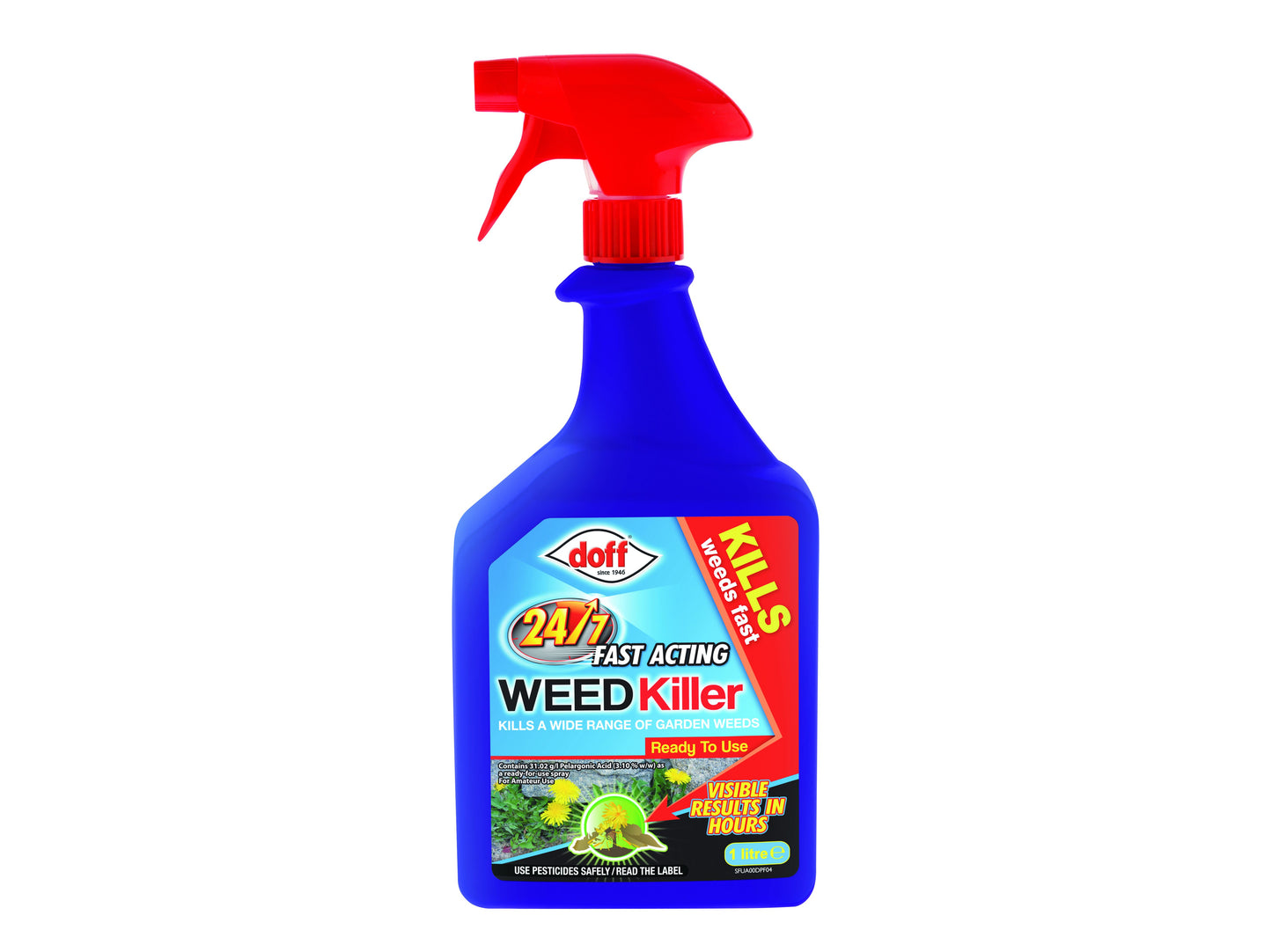 DOFF DOFUA00DOF04 RTU 24/7 FAST ACTING WEEDKILLER SPRAY BOTTLE 1l