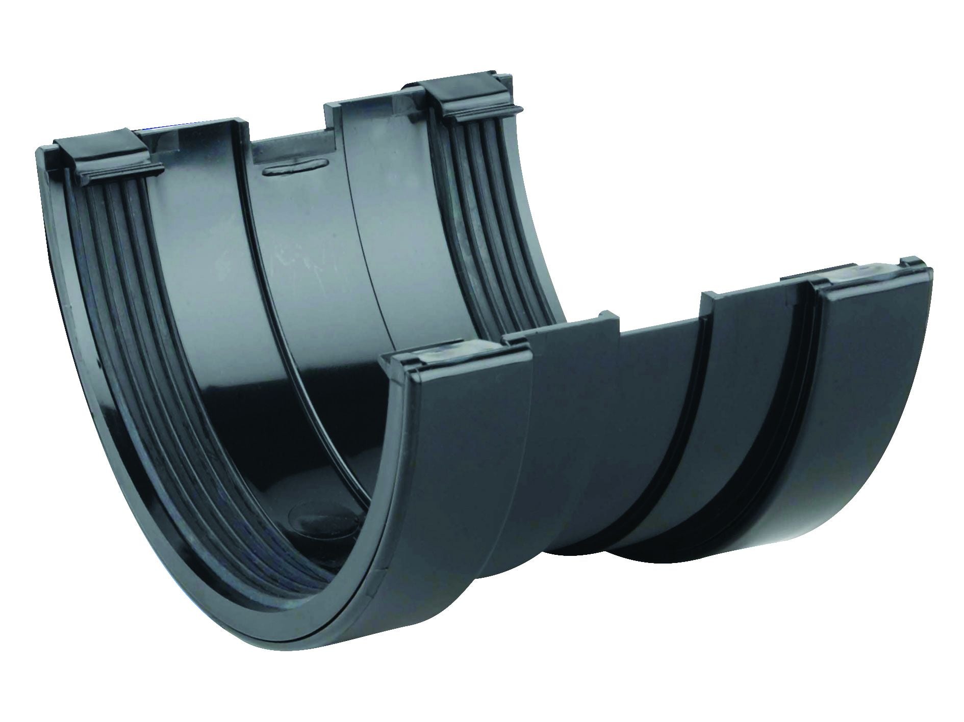 OSMAROOFLINE 6T609 PVCU GUTTER UNION 150mm 6T609B BLACK