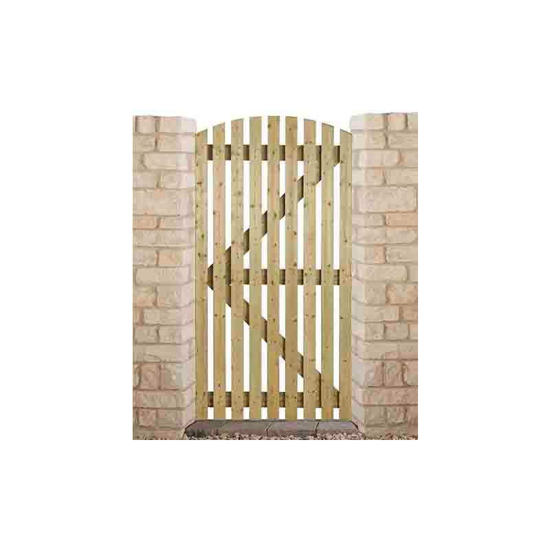 CHARLTON ORC3 ORCHARD CURVED SLATTED GATE 915 x 1830mm GREEN