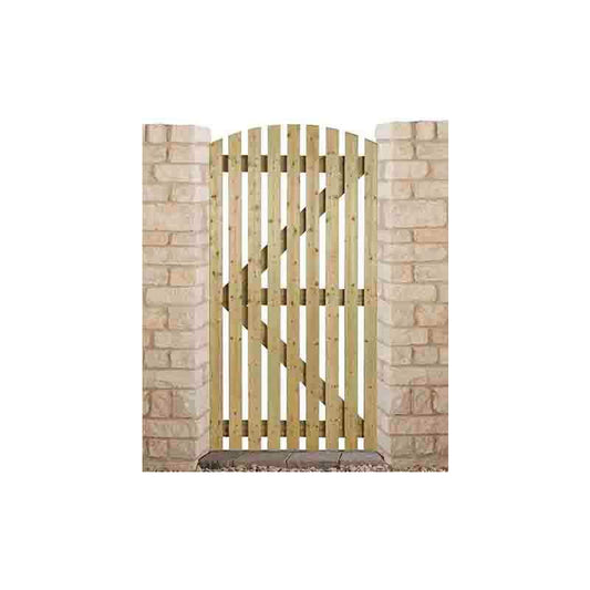 CHARLTON ORC3 ORCHARD CURVED SLATTED GATE 915 x 1830mm GREEN