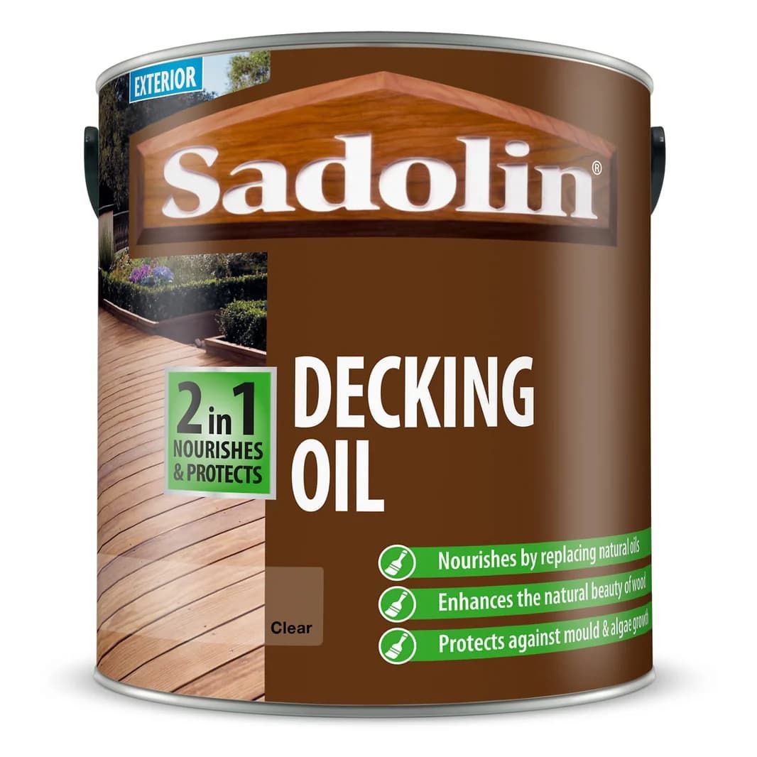 SADOLIN 2 IN 1 DECKING OIL 2.5l CLEAR 5096604