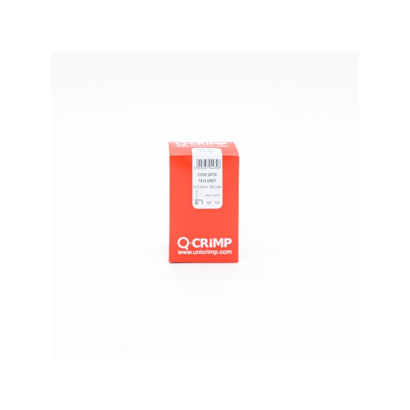 UNICRIMP TWIN & EARTH FLAT CABLE CLIPS 4-6mm GREY QFC6