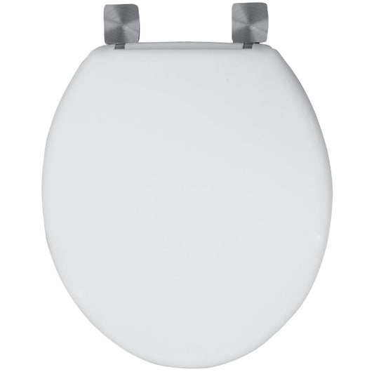 CELMAC EMERALD TOILET SEAT WHITE C/W STAINLESS STEEL HINGES SEM18WH