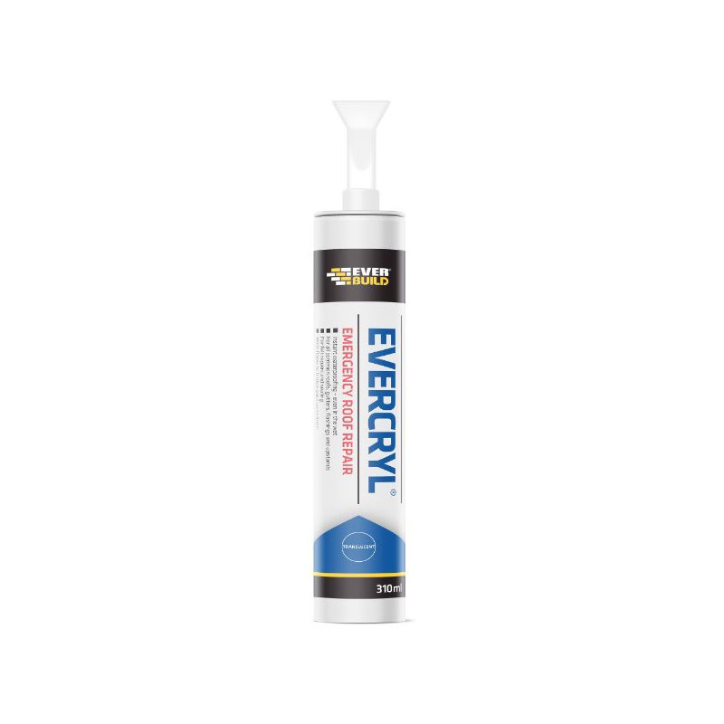 Everbuild Evercryl Emergency Roof Repair C3 Tube Clear EVCLCART