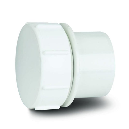 POLYPIPE MUPVC SCREWED ACCESS PLUG 40mm MU219 MU219W WHITE