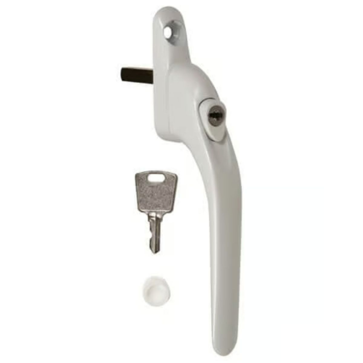 DUFFELLS TSS INLINE LOCKING ESPAG UPVC WINDOW HANDLES 40mm WHITE HB117SWH