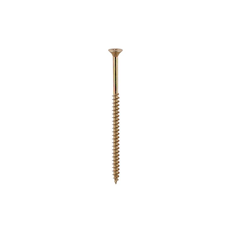 TIMCO COUNTERSUNK POZI CHIPBOARD SCREWS ZINC PASSIVATED 5.0 x 80mm (BAG 6) YELLOW 50080CHYP