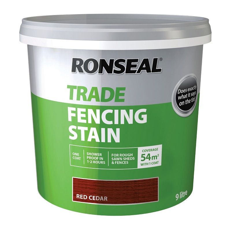 RONSEAL TRADE FENCING STAIN 9l RED CEDAR 38581