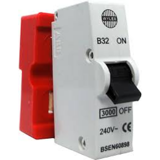 WYLEX B32 1-POLE TYPE B MCB 32a 6ka