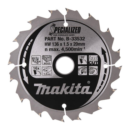 Makita Tct Blade Ccc13616E Bss500/501 | B-33532