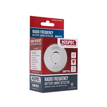 HISPEC BATTERY SMOKE ALARM RADIO FREQUENCY HSA/BP/RF10-PRO