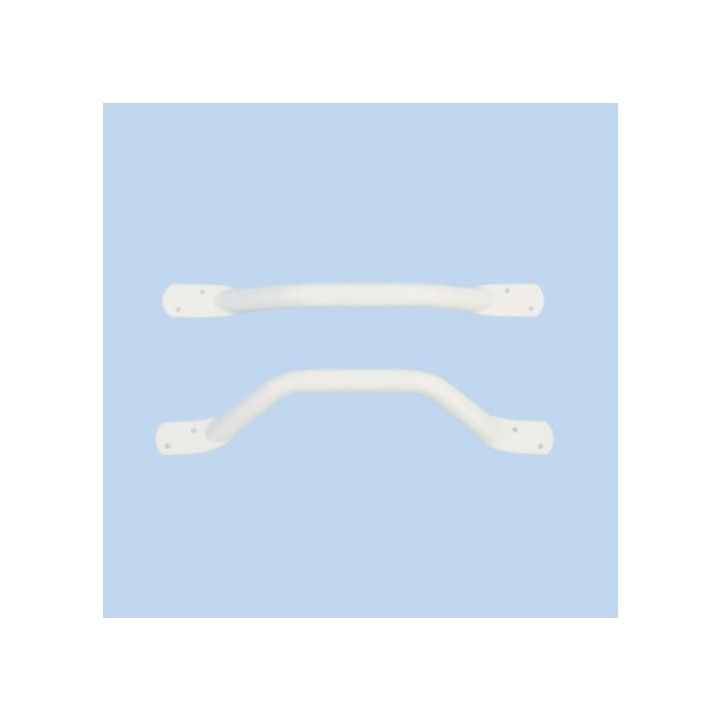 BATHEX STRAIGHT FLAT END GRAB RAIL 25 x 450mm WHITE 12200