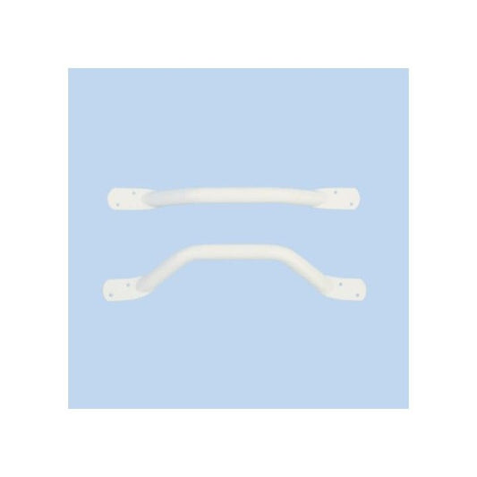 BATHEX STRAIGHT FLAT END GRAB RAIL 25 x 450mm WHITE 12200