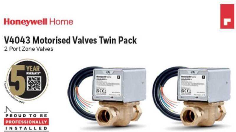 HONEYWELL TWIN PACK 2 PORT ZONE VALVE 22mm V4043H1056/TW