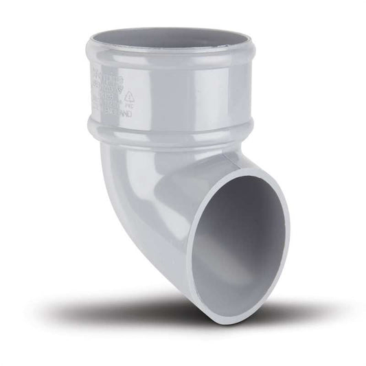 POLYPIPE RAINWATER 68mm ROUND DOWNPIPE SHOE RR128G GREY
