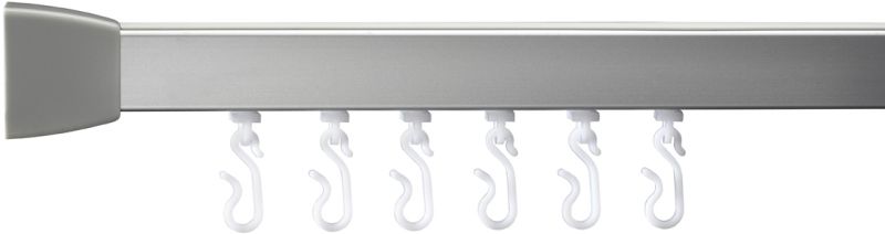 CROYDEX GP85700 PROFILE 800 ANGLED L-SHAPED SHOWER RAIL 760 x 1675mm SILVER
