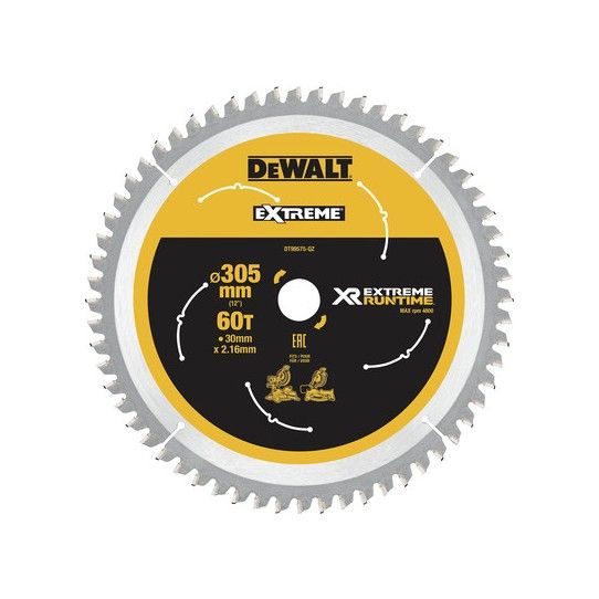 DEWALT DT99575-QZ FLEXVOLT MITRE SAW BLADE 60t x 30 x 305mm