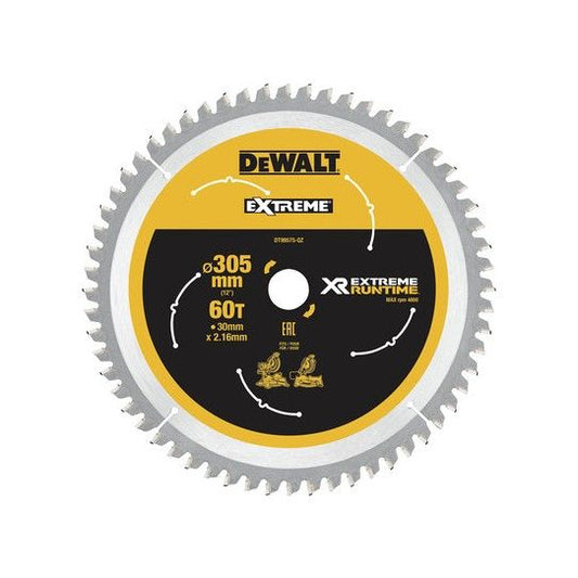 DEWALT DT99575-QZ FLEXVOLT MITRE SAW BLADE 60t x 30 x 305mm