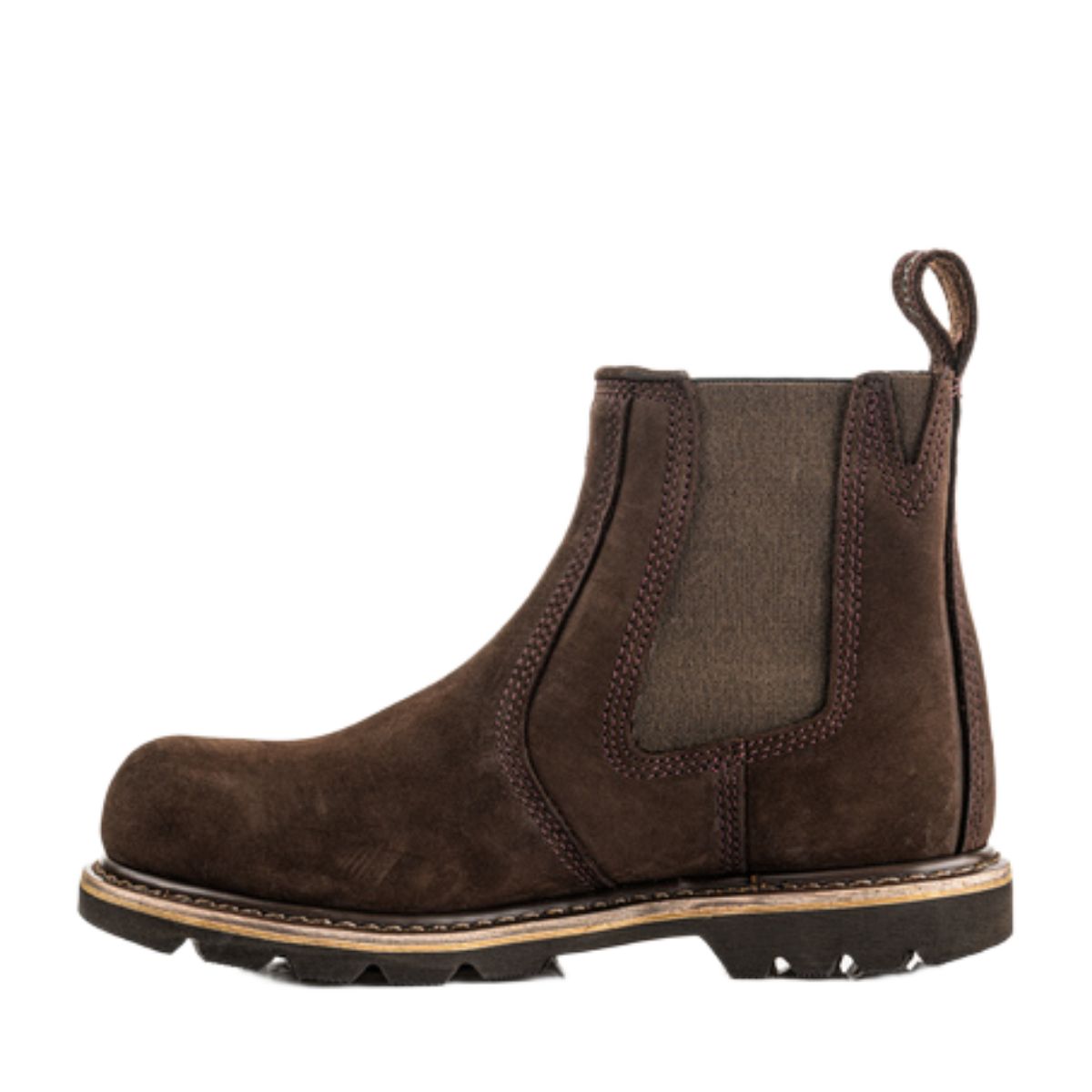 BUCKBOOTZ B1150 SAFETY DEALER BOOTS BROWN SIZE 11