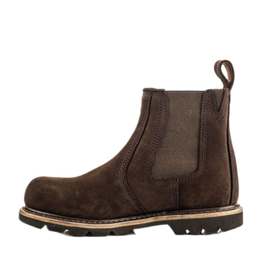 BUCKBOOTZ B1150 SAFETY DEALER BOOTS BROWN SIZE 11