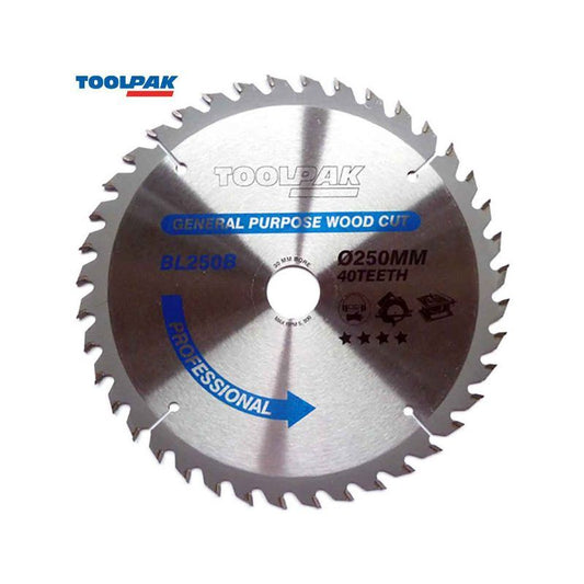TOOLPAK BL250B 250MM X 30MM X 40T TABLE/MITRE SAW BLADE